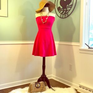 Express | XS Pink Strapless Cotton Sun Dress